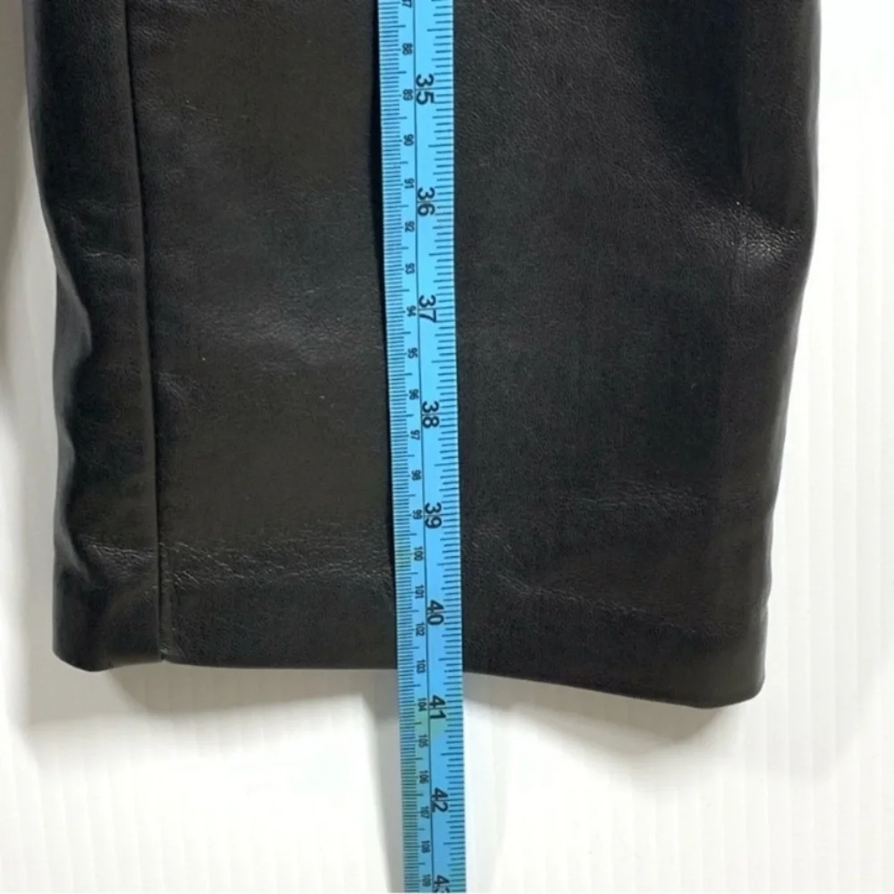 Wilfred Women's Black Leather straight leg Jeans - Picture 5 of 8